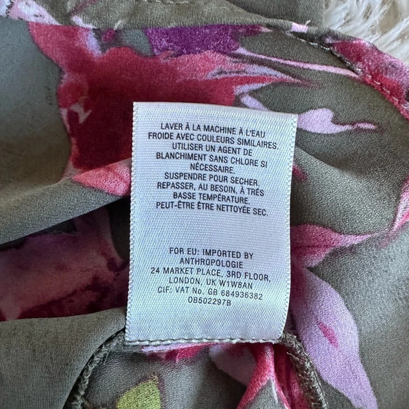 Anthropologie Maeve Vallita Off-The-Shoulder Floral Butterfly Ruffled Blouse XS - Picture 11 of 11